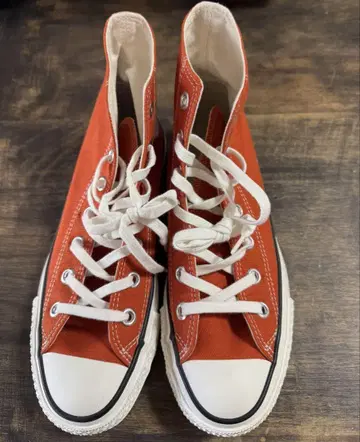 ALL STAR 하이컷 스니커즈 오렌지 US5 1/2 24.5