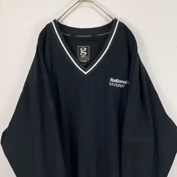 USA 구제 gear 나일론 풀오버 나일론 자켓 자수 블랙