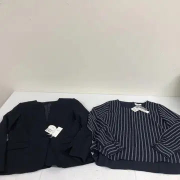 택 포함 새상품 ANCHOR WOMAN 자켓 긴팔 셔츠 네이비 세트
