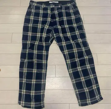 WHITE MOUNTAINEERING 체크 린넨 팬츠 XL