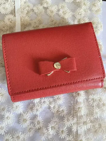 [새상품급] FURLA 지갑 빨간색 리본