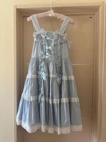 Angelic Pretty JSK 스카이블루 색스 오버롤 스커트