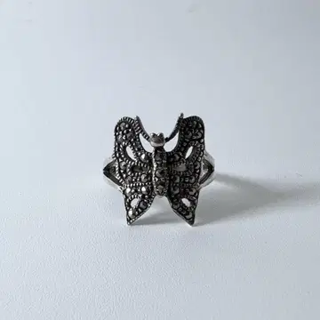 vintage silver925 ring butterfly 스톤 8호