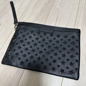 별 모양 스터드 블랙 클러치백