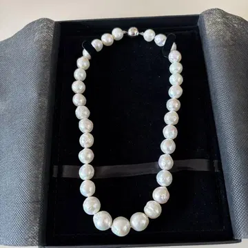 오로라 립플 진주 라운드형 목걸이 약 45cm
