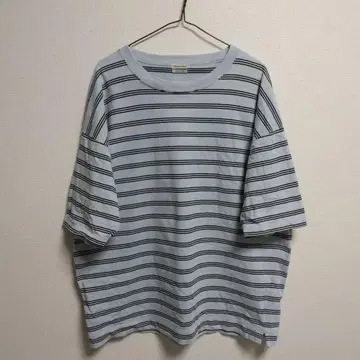 스티븐 앨런 보더 무늬 반팔 오버 사이즈