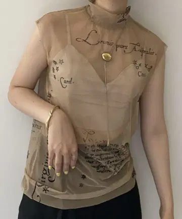 아메리빈티지 HOROSCOPE SKIN TOP 시어 슬리브리스