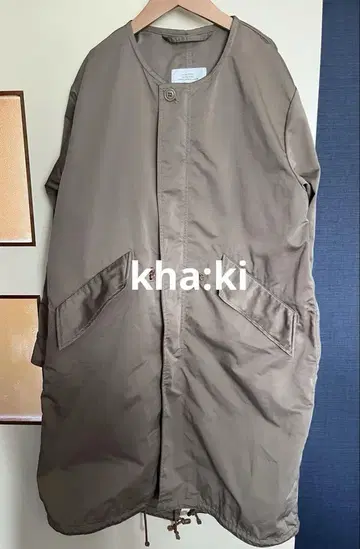 [새상품급] kha:ki 카키 노카라 모즈 코트