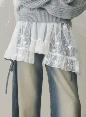 merry jenny sheer lacy frill apron