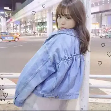 프레이 아이디 크롭 데님 자켓 완판템 유우코스 착용