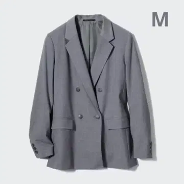 컨디션 최상 유니클로 2024년 더블 자켓 그레이 M 여성용 완판템