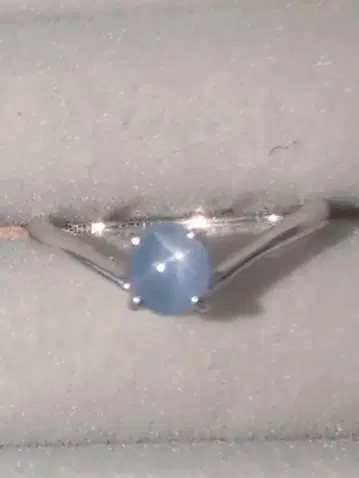 925 스털링 실버 파란색 반지