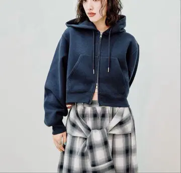 LEPSIM ZIP 숏 후드티
