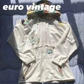 [단 하나] euro vintage 핸드메이드 자수 후드티