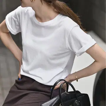 플레인 TEE 화이트 프레임워크