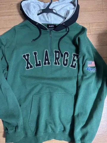 XLARGE 그린 후드티