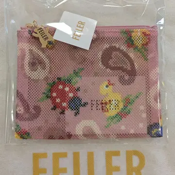 FEILER 하이디 페이즐리 메쉬 파우치 핑크 미니