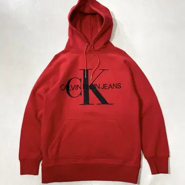 새상품급 CALVIN KLEIN 빅 로고 자수 맨투맨 후디