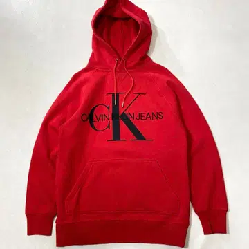 새상품급 CALVIN KLEIN 빅 로고 자수 맨투맨 후디