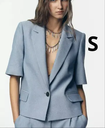 ZARA 자라 크롭 기장 반팔 블레이저 새상품, 미사용