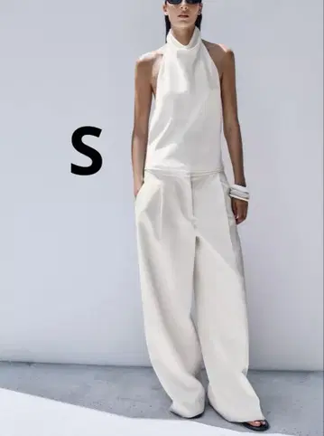 ZARA 자라 새틴 홀터넥 상의 새상품, 미사용