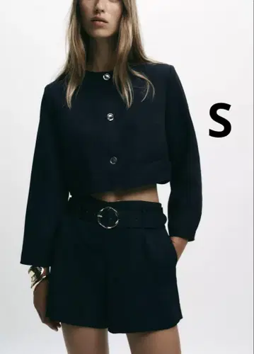 ZARA 자라 골드 버튼 숏 블레이저 새상품, 미사용