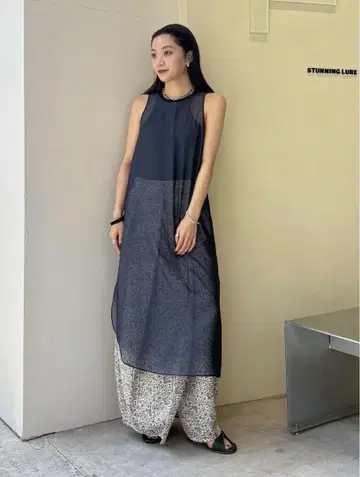 stunninglure 에어 오간자 원피스 택 포함 미사용 새상품