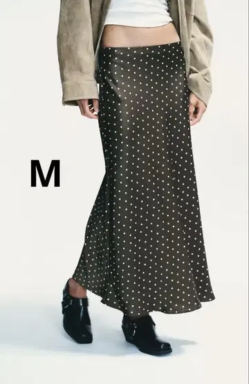 ZARA 자라 새틴 미디 스커트
