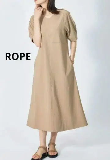 ROPE 로페 하이텐션 원피스 베이지 36