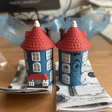 무민 가챠 MOOMIN 미니어처 램프 무민 저택 2세트