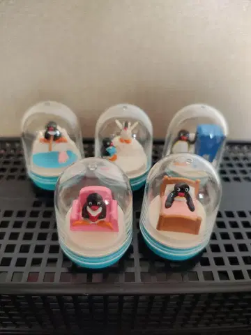 메이지 초코볼 PINGU 핑구 돔 디오라마 피규어 5종 세트