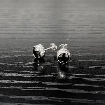 AVALANCHE 아발란치 10K 화이트 골드 귀걸이 5mm 양쪽 귀