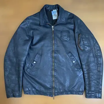 FRENCH AIR FORCE leather pilot jacket L