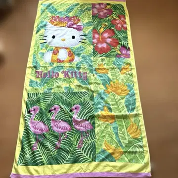 Hello Kitty 여름용 이불 트로피컬 플라밍고 디자인
