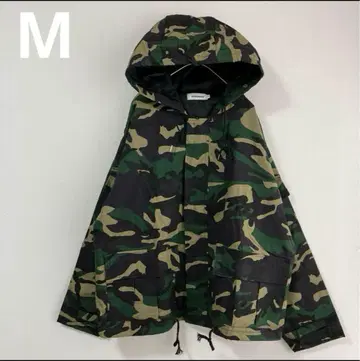 C128 카모플라쥬 마운틴 후드티 M 그린 아우터 남성용 젠더리스