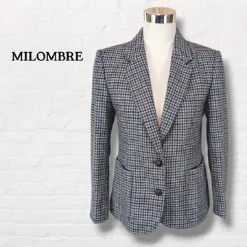 MILOMBRE 하운드투스 패턴 테일러드 자켓 [9] 그레이
