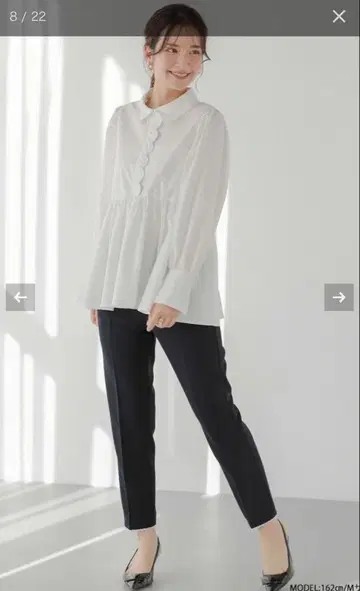 미사용 새상품 fitmore 네이비 센터 프레스 팬츠 PS 사이즈