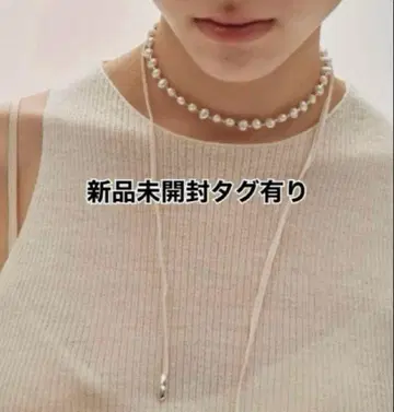 [ 새상품 ] todayful Pearl Ribbon Choker 에크루