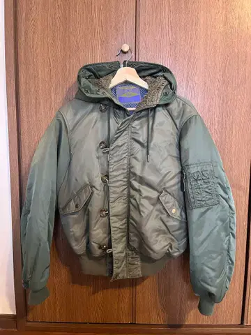 SLY 그린 모즈 코트 후드 부착 MA-1