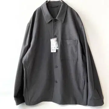 UNIQLO 감동 셔츠 자켓/울 라이크 다크 그레이 빅 사이즈 XL