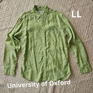 University of Oxford 남성용 린넨 버튼 다운 셔츠