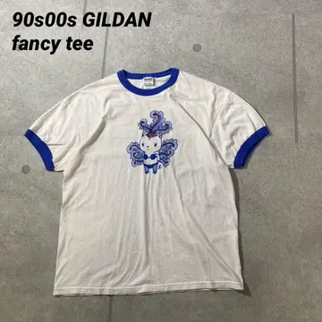 90s00s GILDAN 링거 티셔츠 fancy 팬시 다다사카와