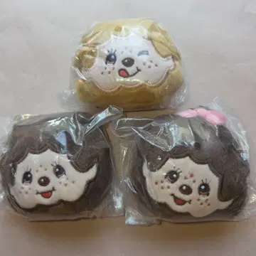 몬치치 페이스 봉제 인형 3개