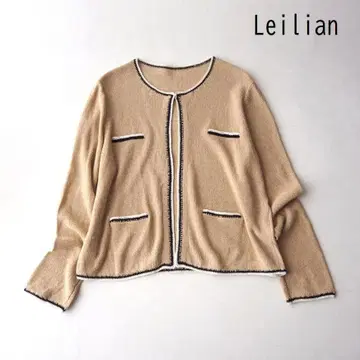 Leilian 레리안 노카라 니트 자켓 가디건 11