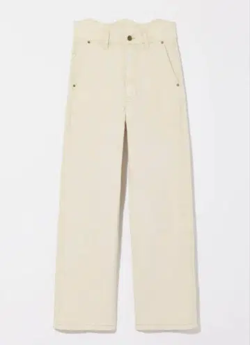 Eaphi WAVE DESIGN HIGH WAIST DENIM ivory
