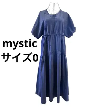 mystic 드로스트 개더 원피스 블루 사이즈 0