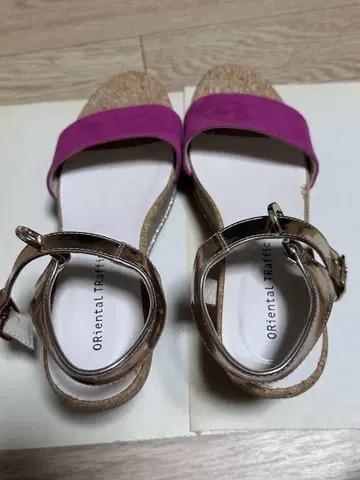 코르크 샌들 핑크 S 사이즈