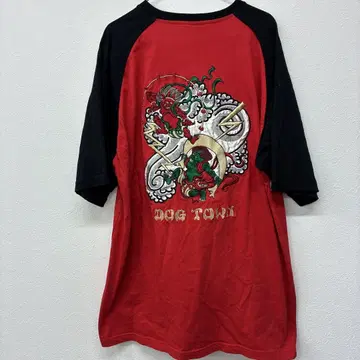 DOG TOWN 자수 일본풍 패턴 뇌신 t셔츠 XL 43
