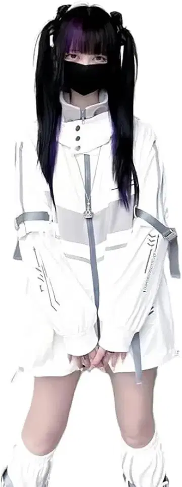 [SDSXZWG] 지뢰계 후드티 여성용 서브컬처 계열 (XL 화이트)