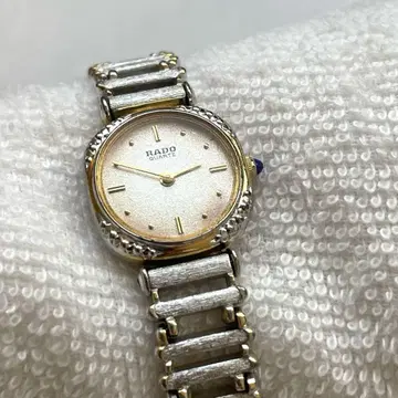 작동 RADO 손목시계 앤티크 여성용 골드 블레스 콤비